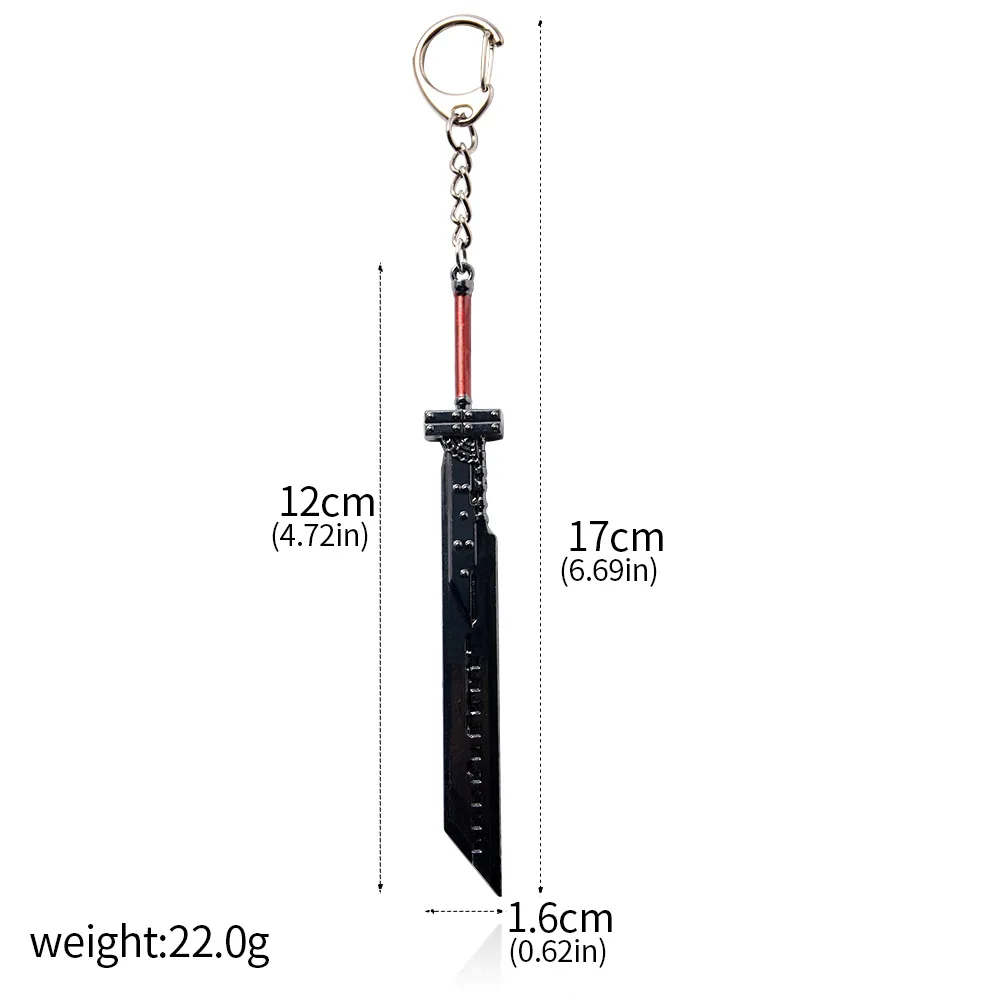 Cloud Strife Buster Sword Keychain Game Final Fantasy Remake Zack Fair Weapon Sword Keychain