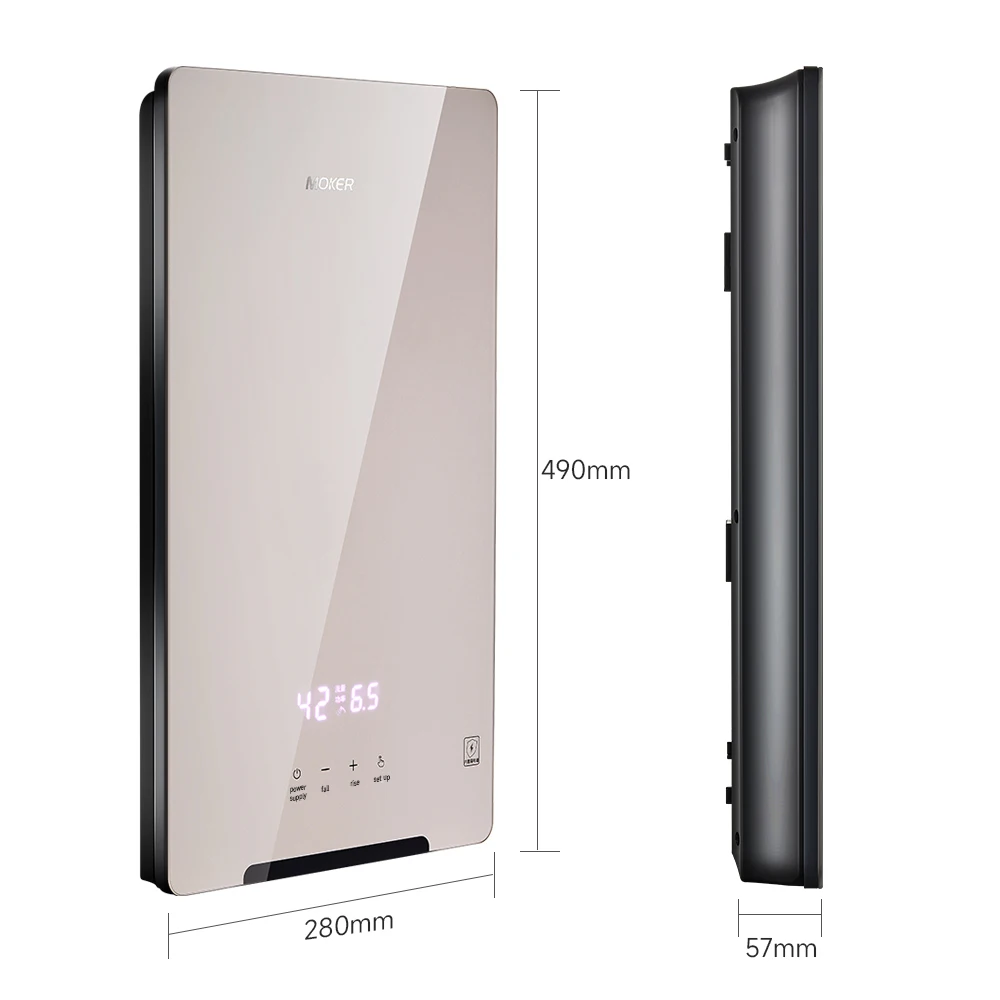 2024 New Hot Bathroom Electric Water Heater Instant Heating with Plastic Housing Wall Mounted for Household Hotel Garage Use