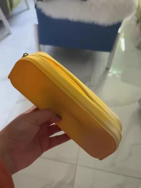 Wholesale Colorful Pen Pouch Candy Rainbow Soft Cosmetic Zipper Bag Make Up China Cheap Silicone Rubber Pencil Case