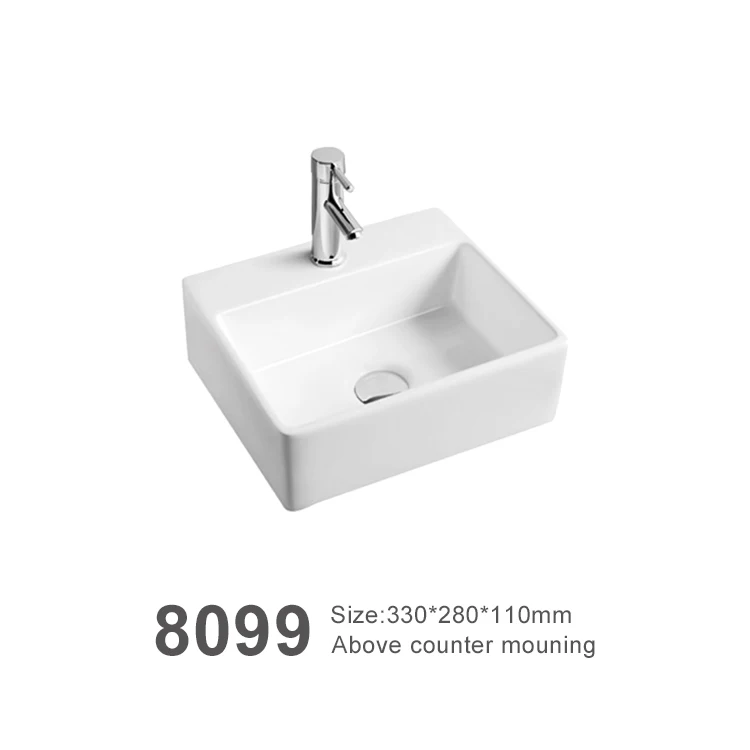 Cabinet Countertop Ceramic Hand Wash Basin wall mount small size bathroom sinks