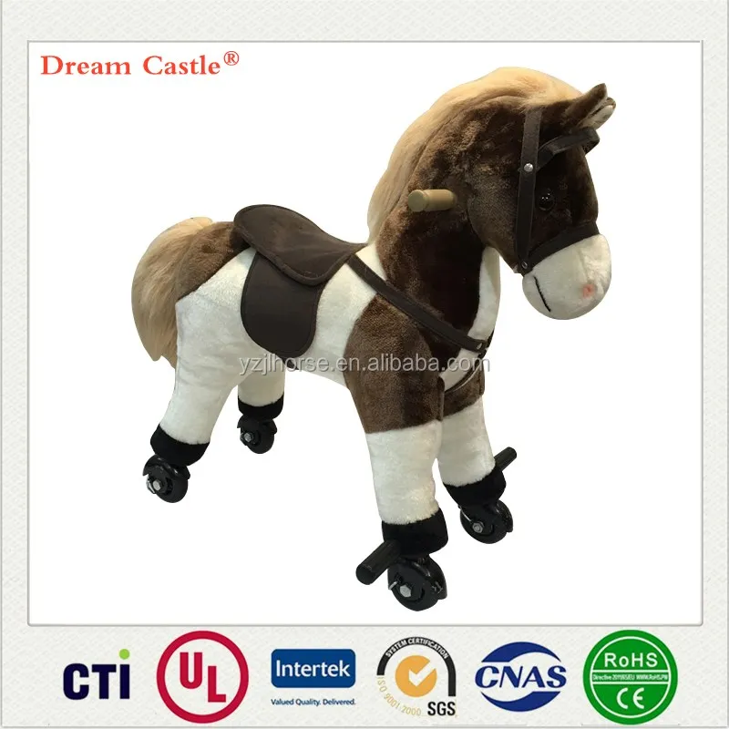 wholesale outdoor walking animal Mechanical Brown color plush walking animal ride for mall