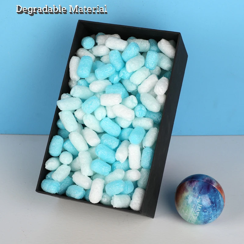Water soluble dissolvable packing peanuts recycled loose fill popcorn tube shape corn starch packing peanuts