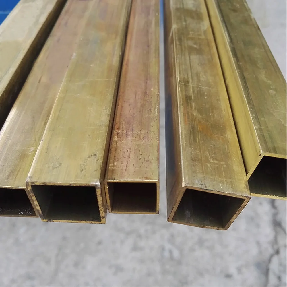 China Factory C11000 C12200 copper brass square tube rectangular pipe T2 pure copper pipes price