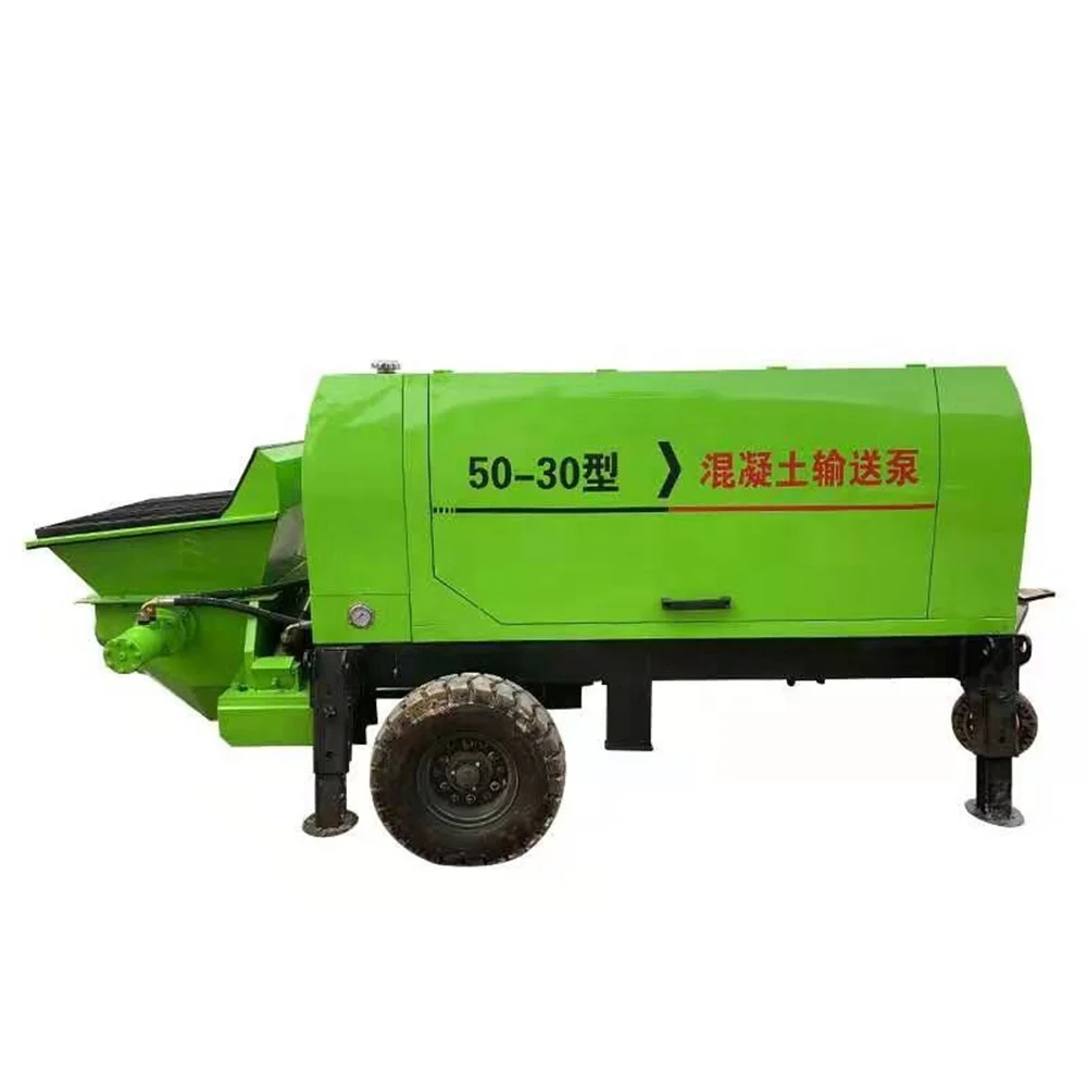 Небольшой дизельный портативный бетононасос Китай двигатель небольшие мобильные насосы для доставки бетона