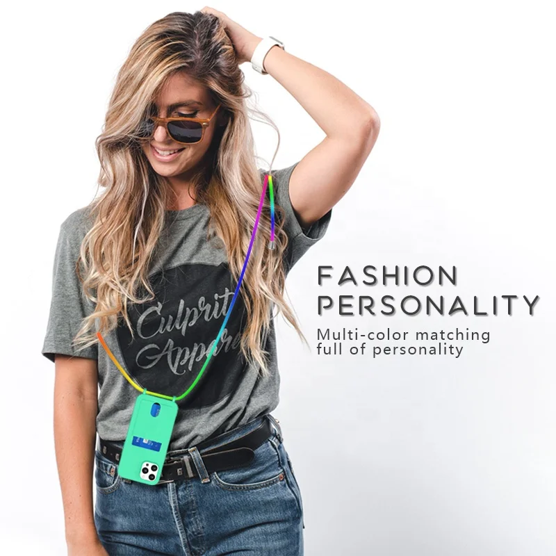 Necklace 11 Strap Recycled Biodegradable Phone Case for Iphone 12 Pro Bumper