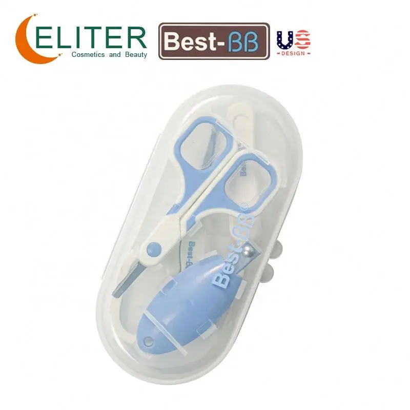 Eliter Hot Sell In Stock 4 In1Pink Blue Green Infant Care Kit Boy Baby Kit Set Set Nail Babi Newborn Grooming Kit