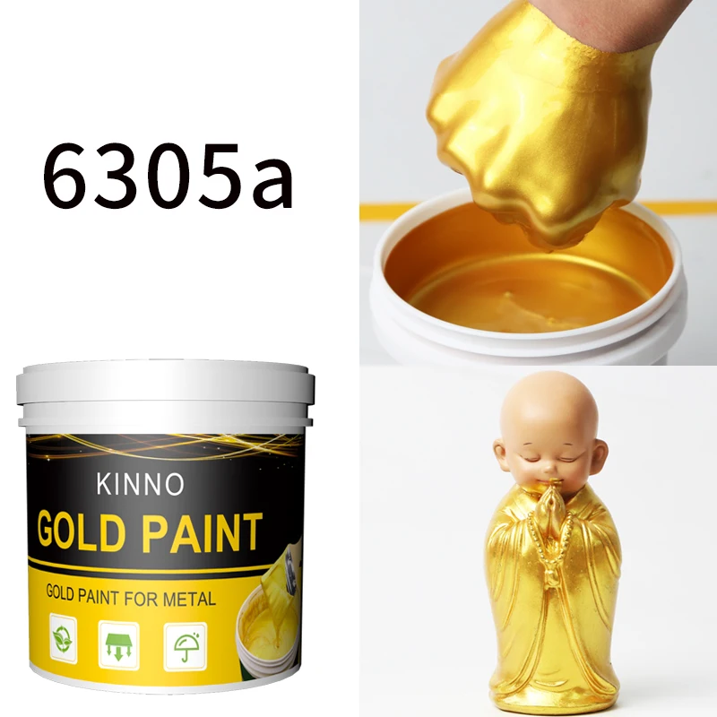  #306 Kinno оптовая продажа золотой порошок краски для металла Золотая краска домашней мебели покрытие стен