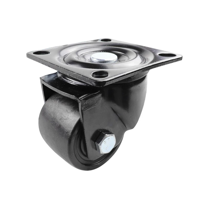 50mm 300kg high bearing black industrial smooth rotation nylon locking plate gravity heavy duty caster wheels