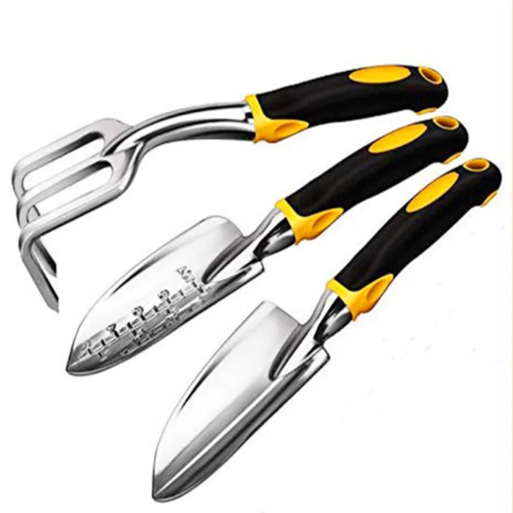 
Retailing 3PCS agricultural tools hand garden trowel seed tool convenient TPR soft handle tool sets 