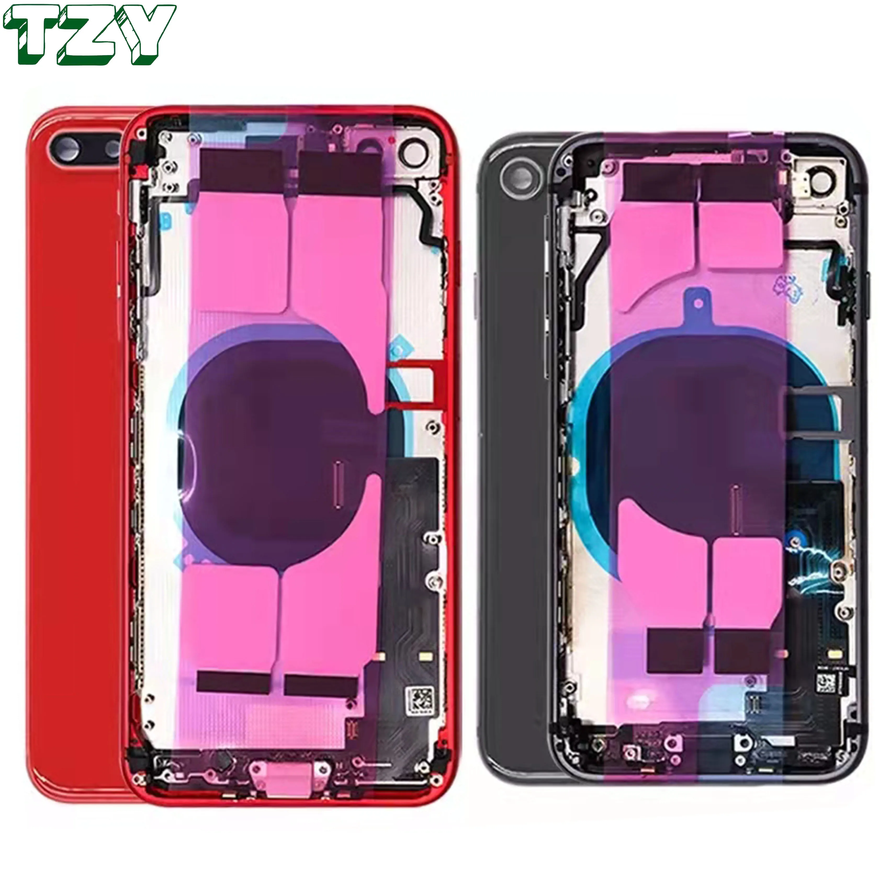 Back Housing With Logo Squarish Housing For iPhone XS MAX 11 PRO 8 PLUS 13 PRO MAX Back Rear Cover Battery Housing