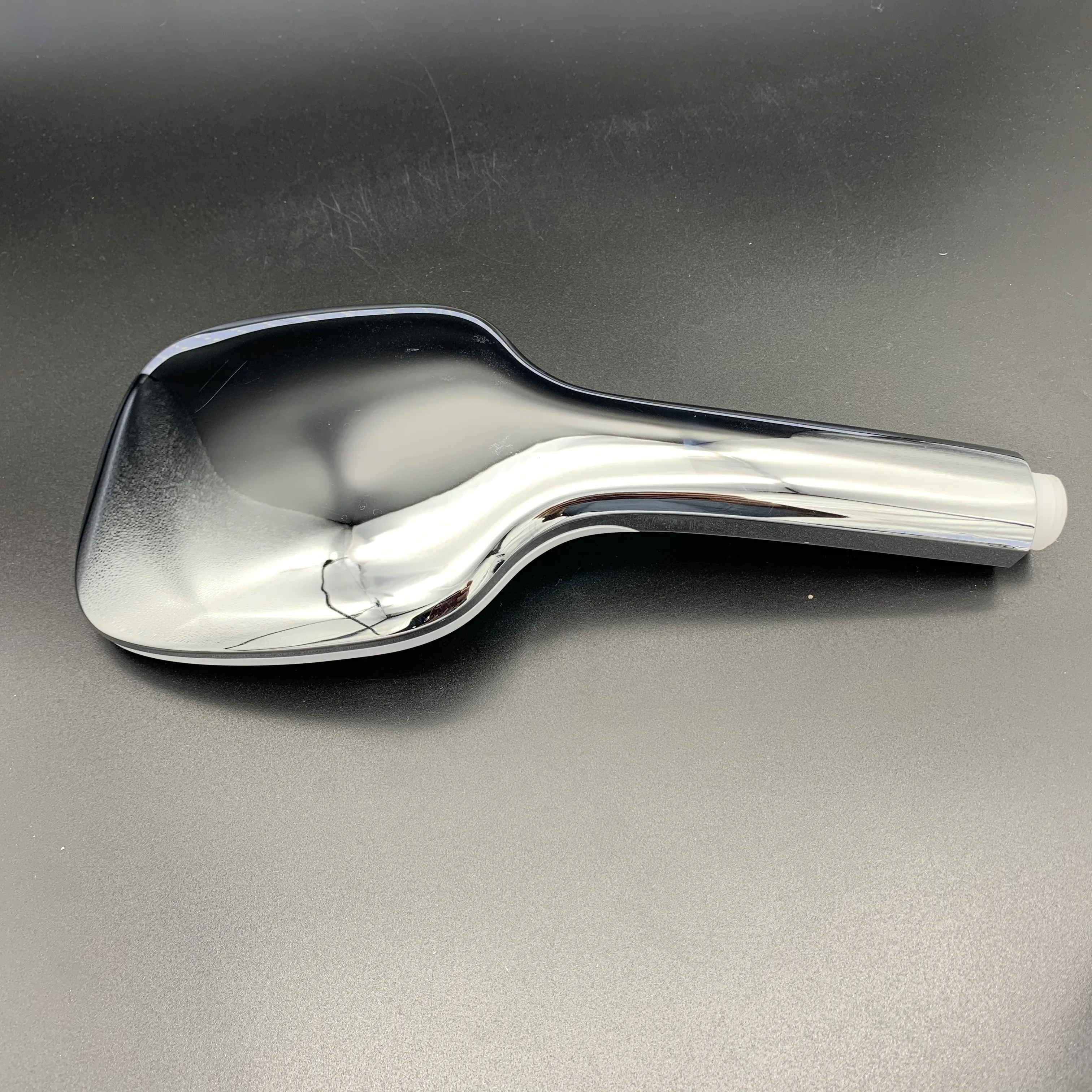 Plastic 3-Jet Large Face Bath Black Button Switch Rain Held Hand Shower With Silicon Nozzle