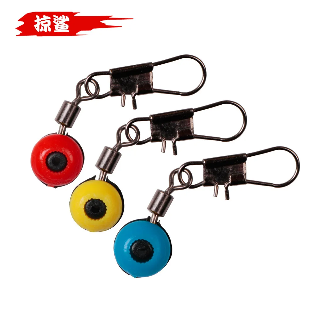 50pcs/bag Wholesale float bobber connector sea fishing rolling line swivel space bean fishing