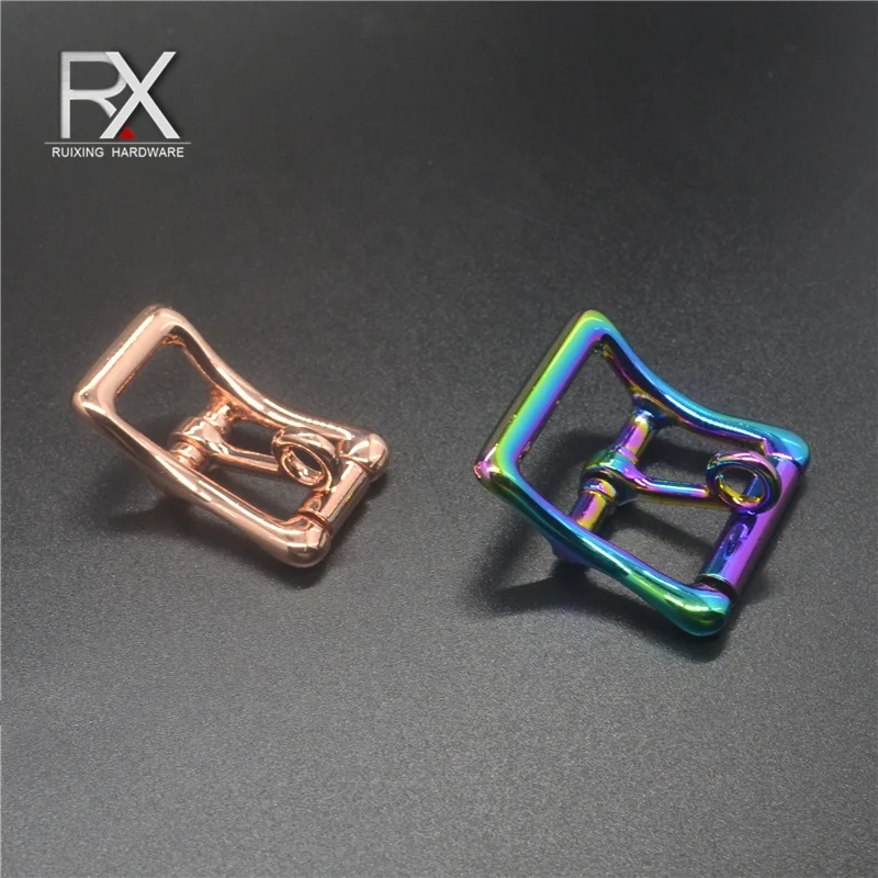Custom rose gold color zinc alloy tongue pin buckle Strap Adjustable belt Buckle with tongue clasp for belt garment nickel free