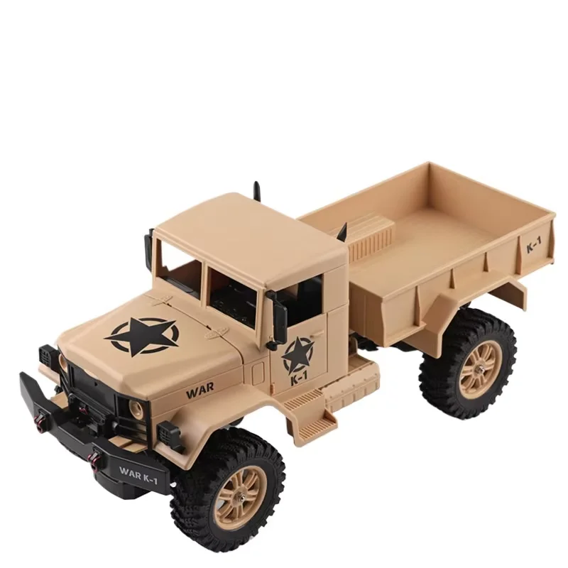 Wltoys 124301 Rc Car 1:12 2.4G 10km/h Electric Remote Control Four-drive Army Truck Simulation American Dodge Military Truck Toy