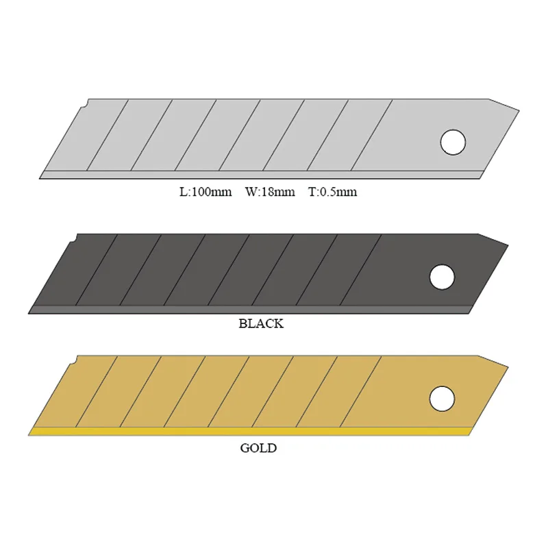 OEM ODM Custom 25mm 18mm 9mm Snap Off Blades SK2 SK5 Steel Various Utility Knife Replacement Blades Carving Safety Cutter Blades