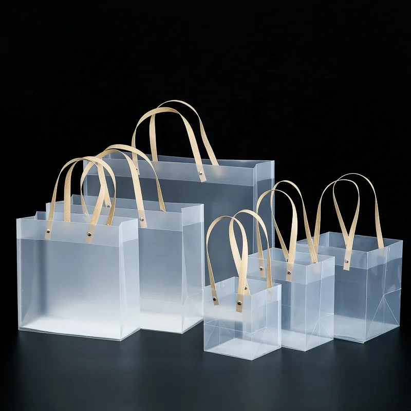 Wholesale Custom LOGO  plastic bag small thank you bag transparent cosmetic gift bag