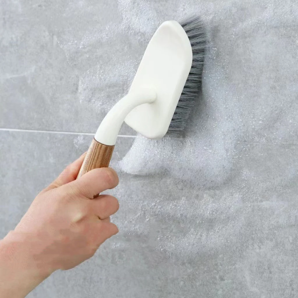 Wholesale Floor Brush Toilet Tile Wall Household Kitchen Pot Brush Hard Hair Wood Handle Gap Cleaning Brushes