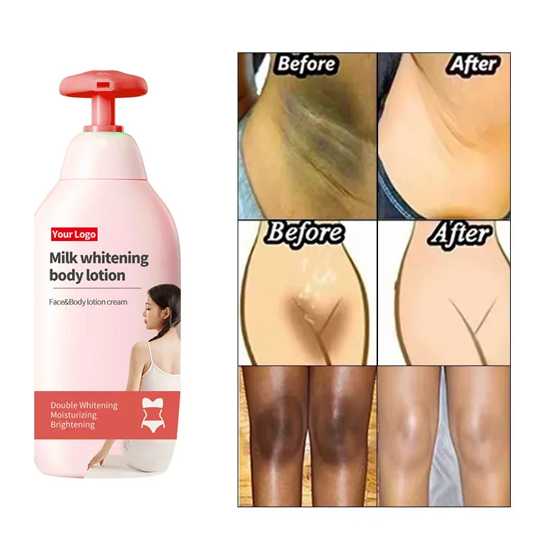 Private Label Vitamin Skin Care Lightening Cream aha strong Whitening Body Lotion And Cream for black skin