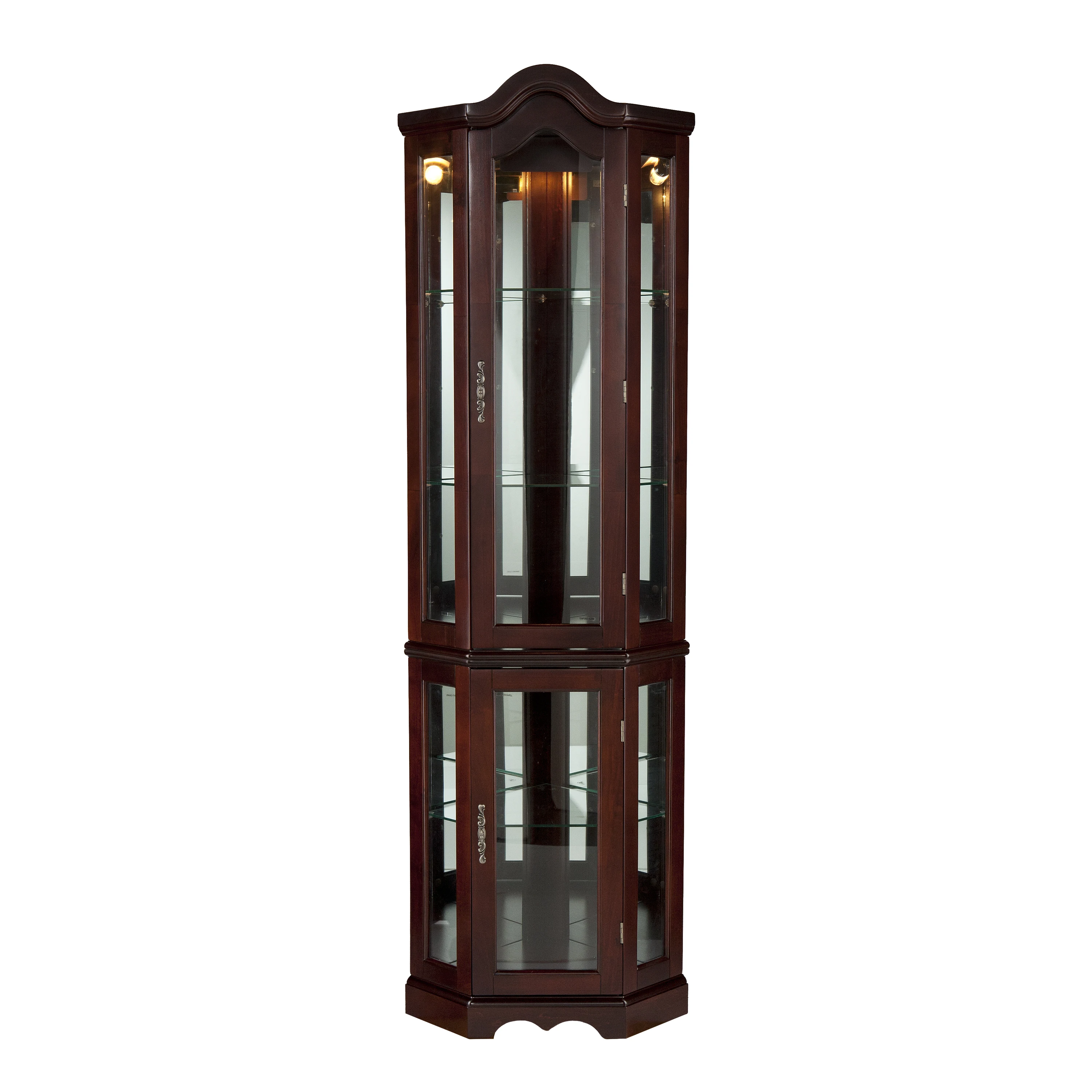 High Quality Antique Style Wooden Curio Glass Display Cabinet