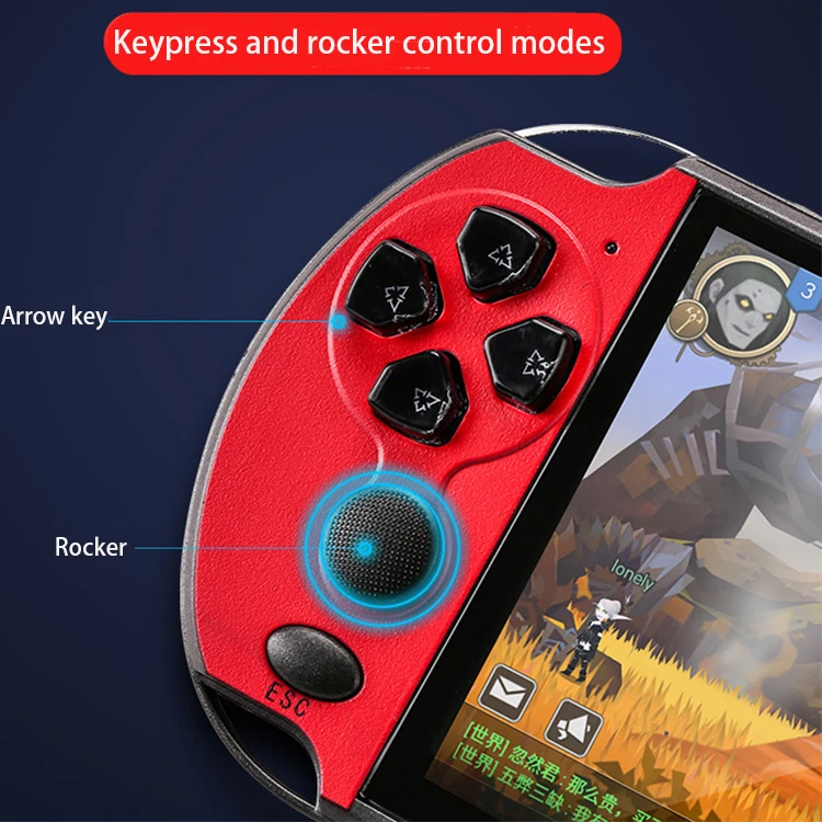 Factory Direct Supply X7 Plus 5.1-inch HD Large Screen 8GB Double Rockers Handheld Game Console With High Quality