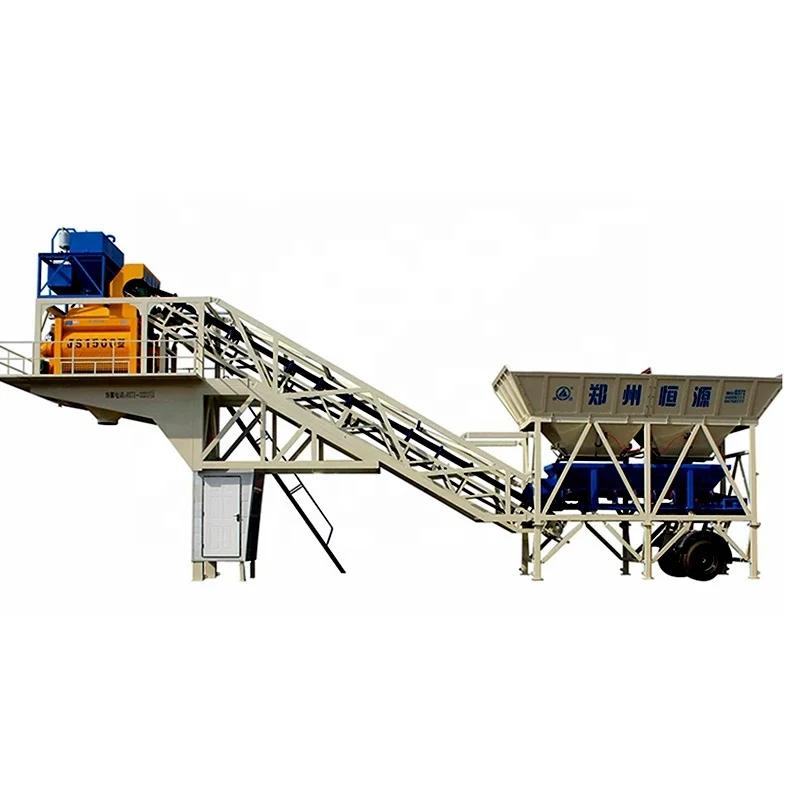 Hot Selling 25m3/h 35m3/h 60m3/h Small Portable concrete batching plant Ready Mixed concrete batching plant