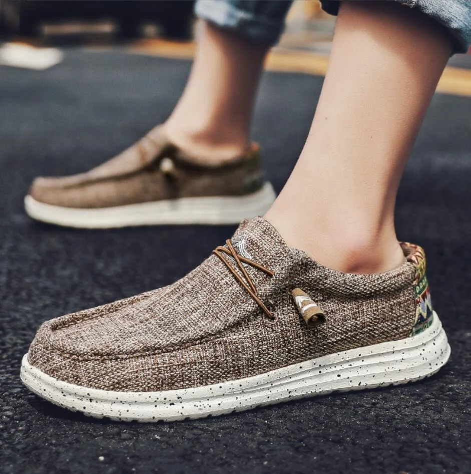 STNM 2024 New Fashion man shoes cork insoles for comfortable canvas trendy shoes