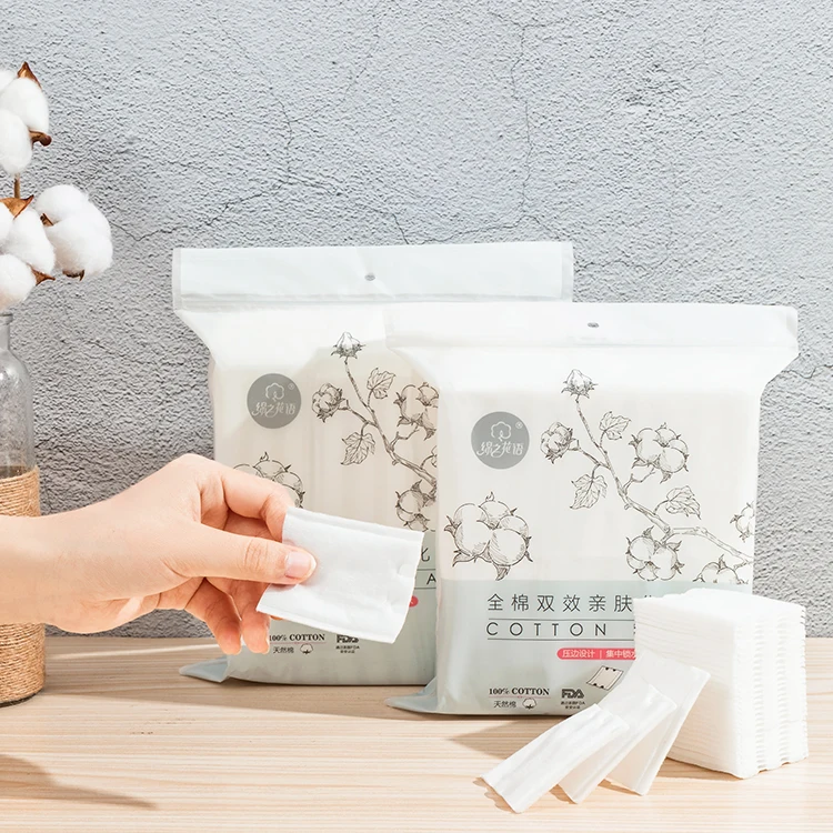 Safety material skin friendly cosmetic cotton makeup remover Cosmetic disposable cotton wool pads