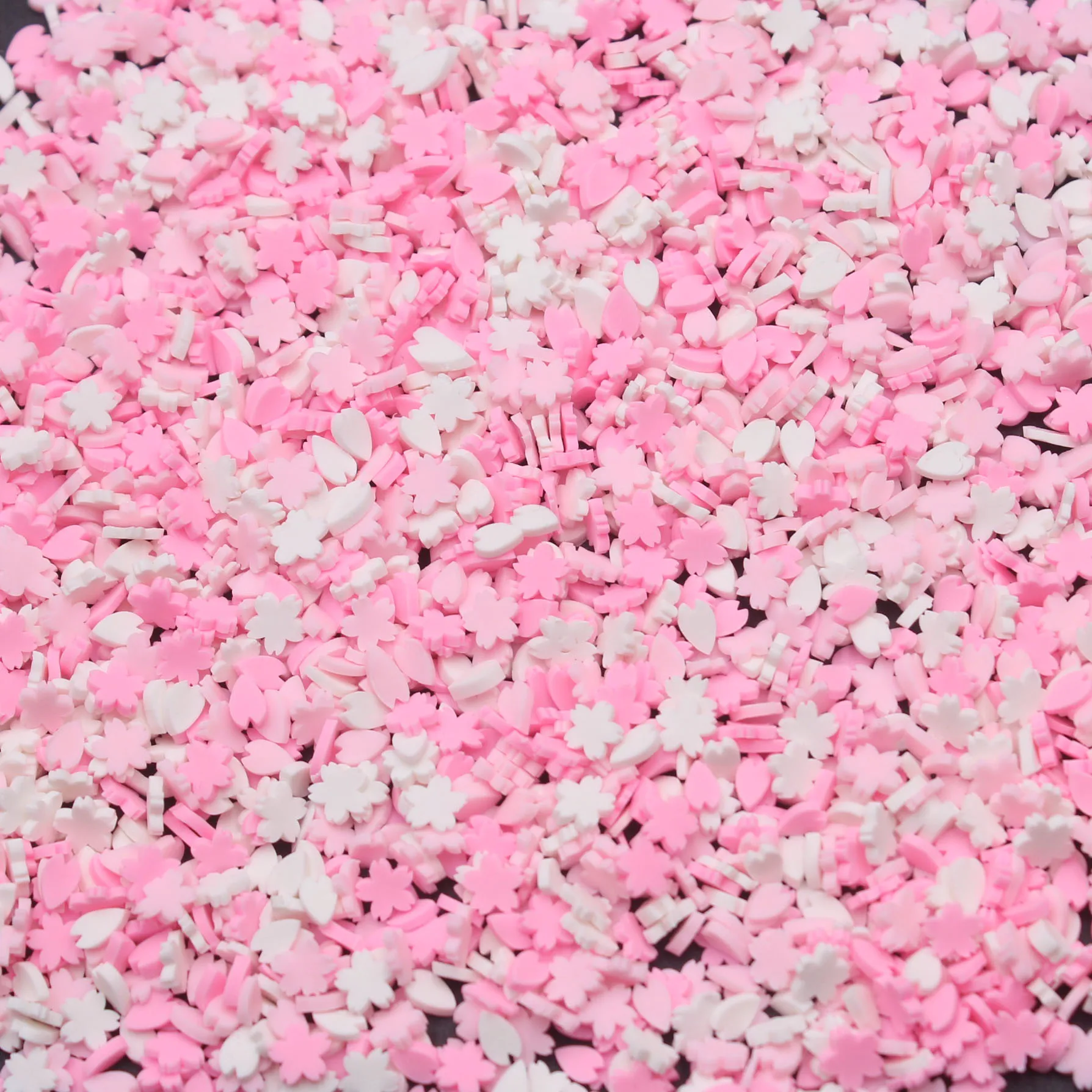 Popular Item 5mm Sakura Blossom Polymer Clay Slices Faux Diamond Sprinkles Slime Supplies DIY Crafts