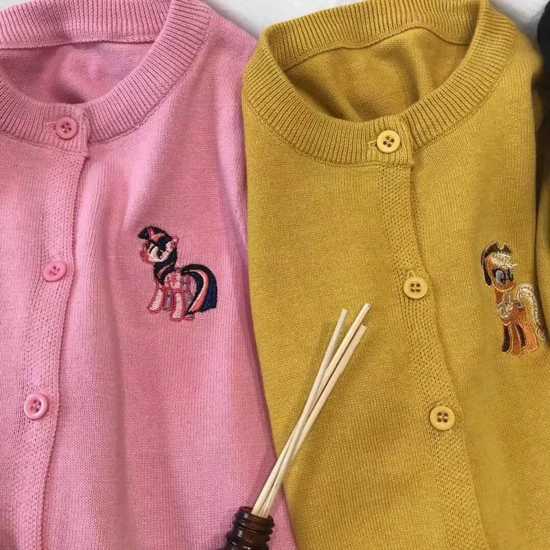 Новинка 2019, популярная детская одежда, кардиган с мультяшной вышивкой, свитер