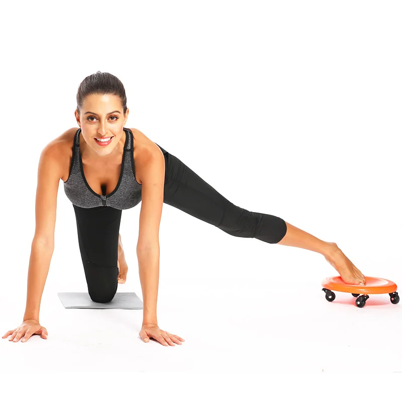 Hot-Fitness Four Wheel Abdominal Trainer Home Muscle Workout Core Abdominal Plate Ab Roller Disk Fitness Exercise Equipment