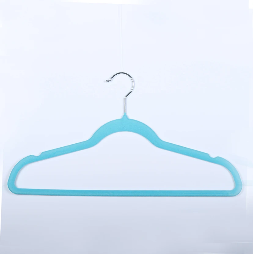 360 Degree Rotatable 16.5inch Clothes Hooks Velvet hangers Non-Slip Durable Black Color Clothes Flocking Hangers