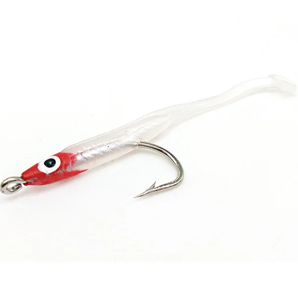 Gorgons 7cm/1g soft rubber eel bait 10pcs/bag plastic fishing lures saltwater soft eel bait with hooks paddle tail