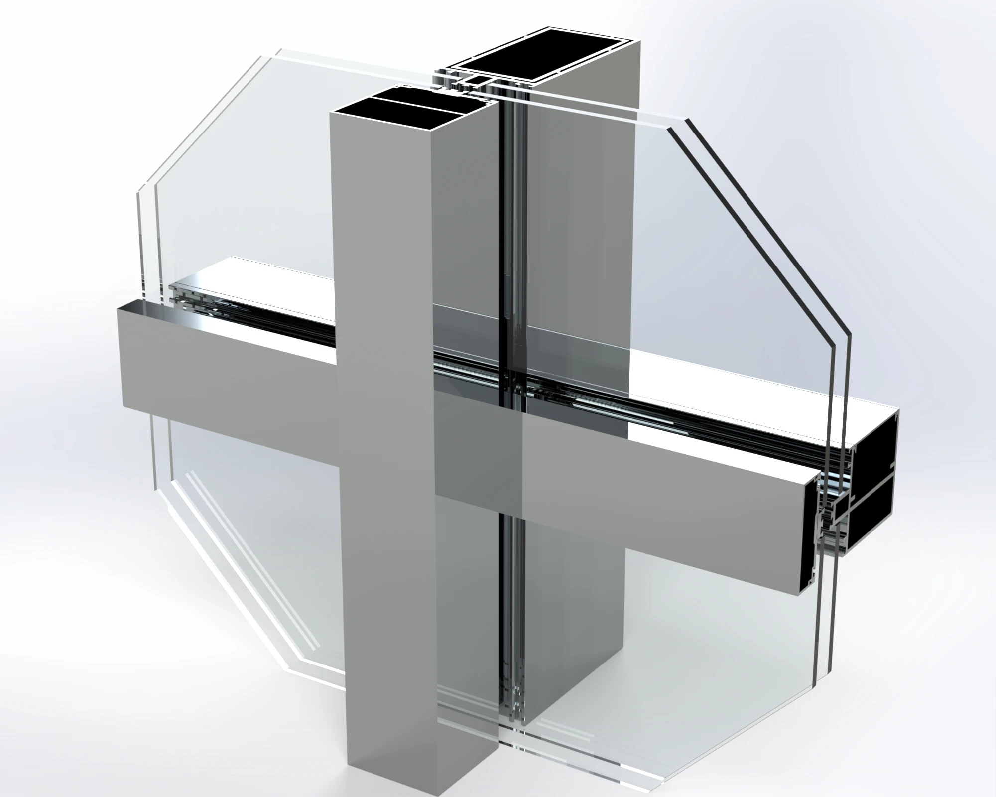 Philippines Aluminium Exterior Hidden Frame Glass Facade Aluminum Glass Curtain Wall