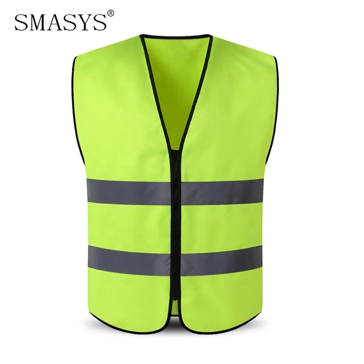 SMASYS High Visibility Reflective Strips Safety Vest For Construction