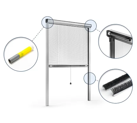 DIY fly screen fiberglass anti-insect aluminum frame mosquito net door