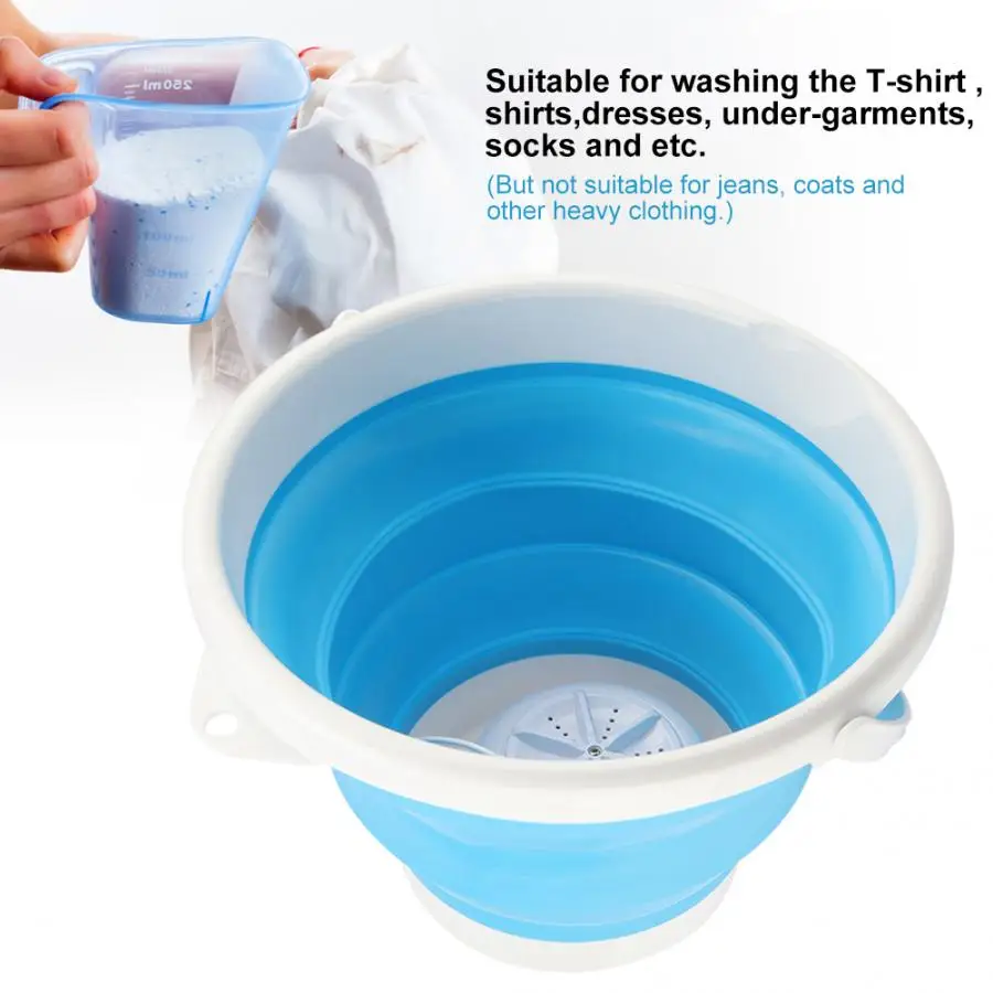 Портативная Ультразвуковая мини-стиральная машина СКЛАДНОЙ КОВШ тип USB стиральная для дома и