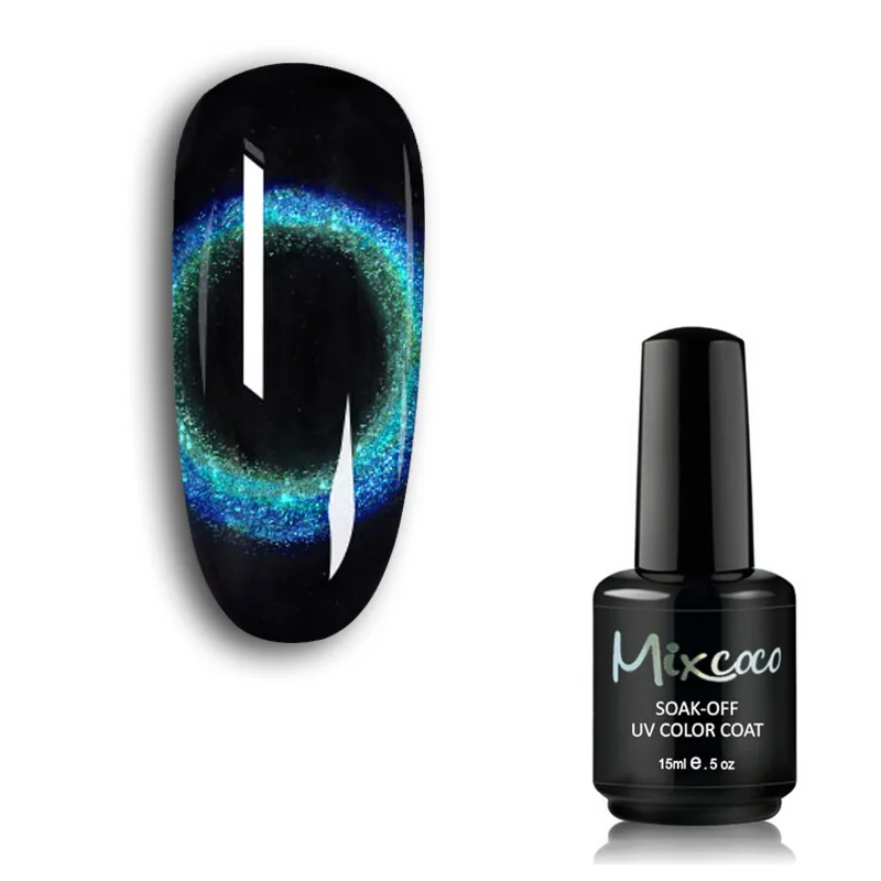 Mixcoco Galaxy 9D Cat Eye Nail Gel Soak Off Magnetic Gel Nail Polish Diy Magnet Nail Art Gel Varnish uvgel painting salon supply
