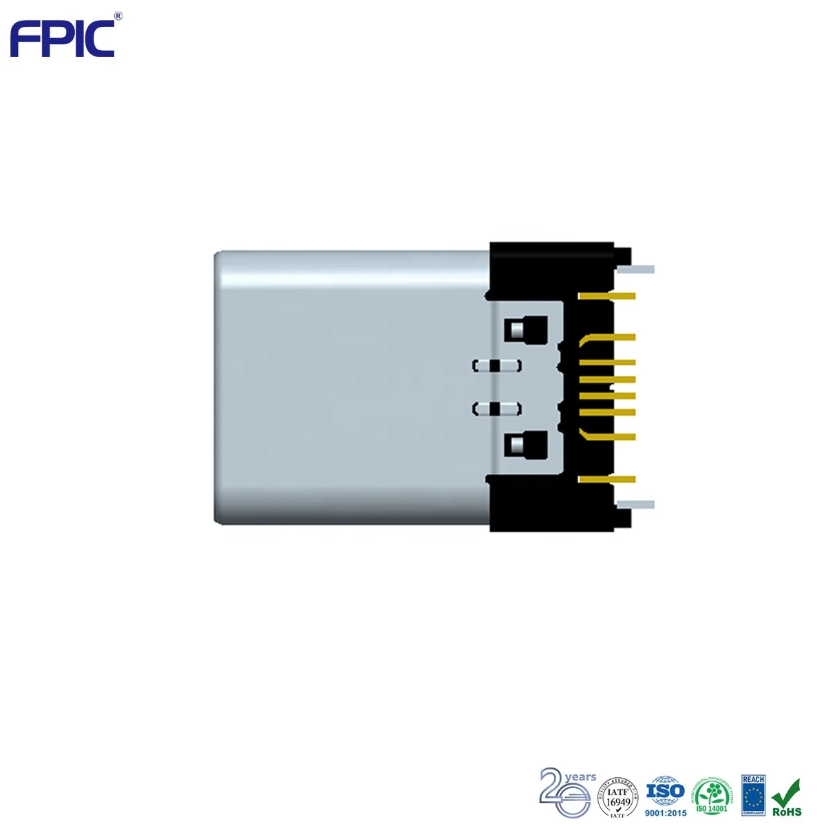 16 наклонных штрихов USB 3 1 Тип C женский DIP 90 градусов Розетка micro
