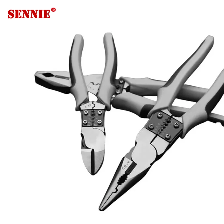 Multifunctional universal diagonal sharp-nosed pliers hardware tools universal steel wire pliers electrician vise pliers