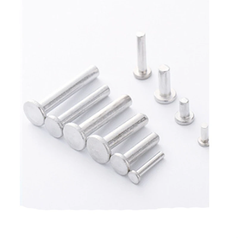 R-16 Hot sale cheap iron rivet solid rivet flat head rivet iron plating with white zinc