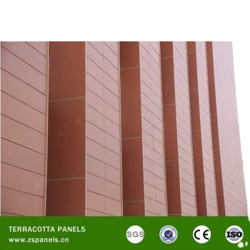 Extruded terracotta panel facade