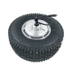 uumotor 13X5-6 36v 48v 600W lawn tractor  single shaft wide  tire  brushless gear motor