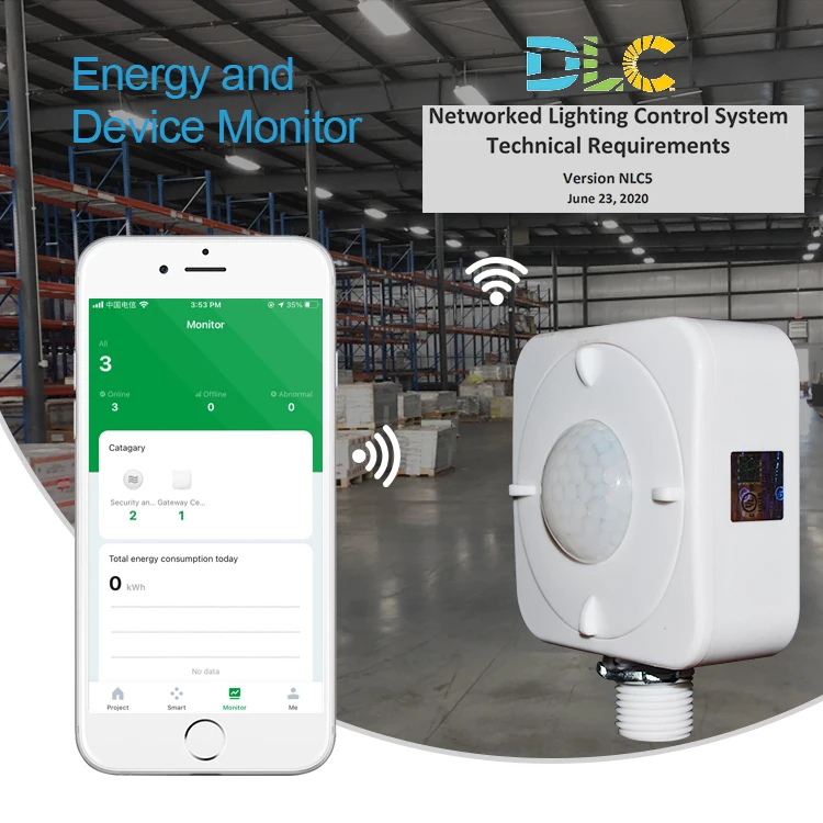 120v 277v High bay iot tuya indoor ble zigbee presence light wifi pir motion sensors wireless smart outdoor