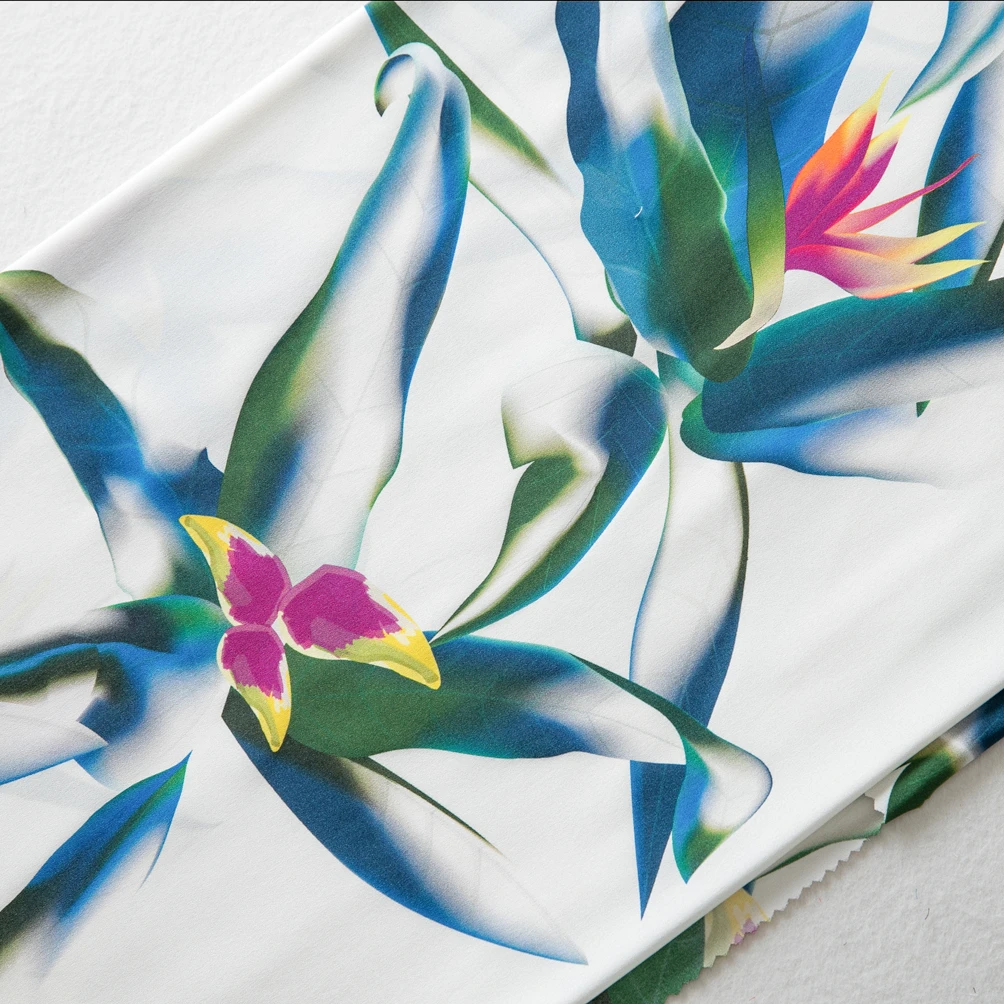 
19mm/22mm Fabric Silk Spandex 6A Grade Pure Silk Fabric Natural Printed Real Silk Cloth 