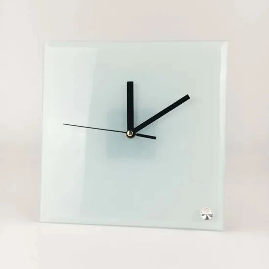  BL-26 High Quality Sublimation Glass Photo Frame With Clock
