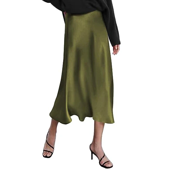 Hot Sale Women Skirt Suits Office Formal Satin Skirts For Women, Formal Skirts For Women