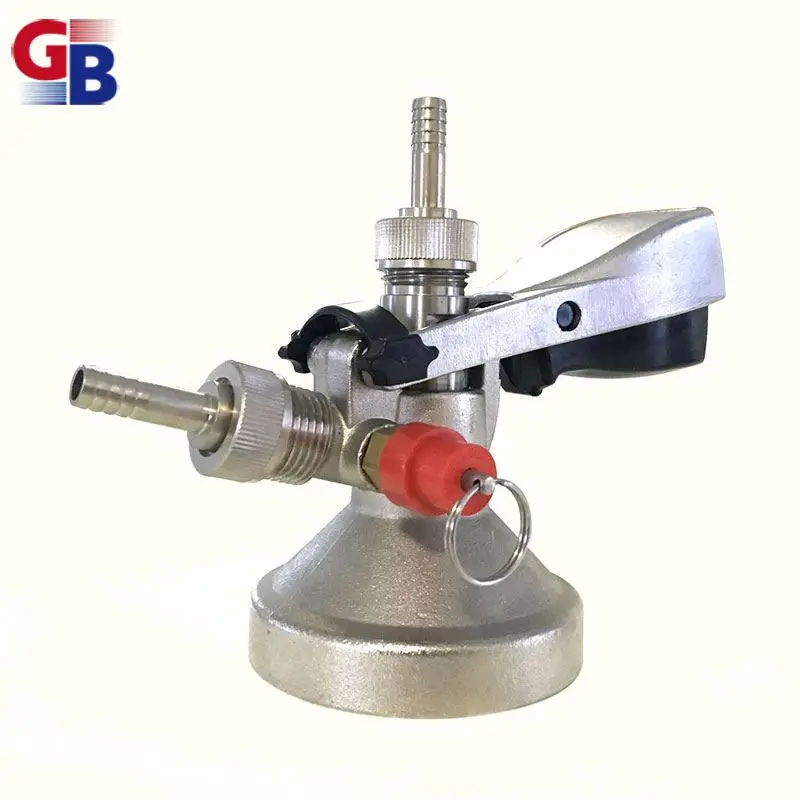 GB Quality 304 S.S brew wine G type spear valve coupler for beer keg fridge