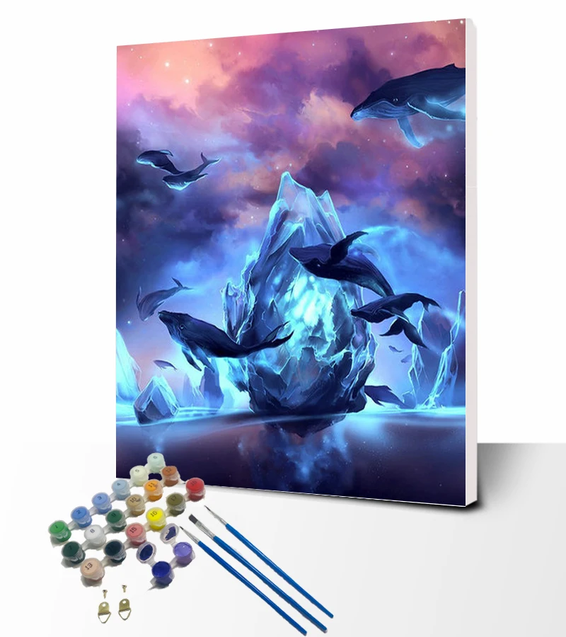 Oil Painting Canvas Acrylic Paint Free-hand Oil Painting Diy Painting Paint By Number Paint By Numbers Animal