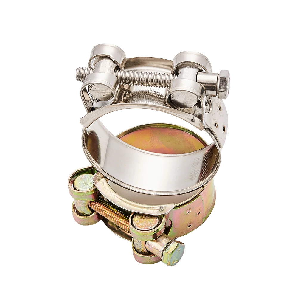 Low Price Sale  Large Diameter Galvanized steel single T-bolt hose clamp for hydraulic silicone hose