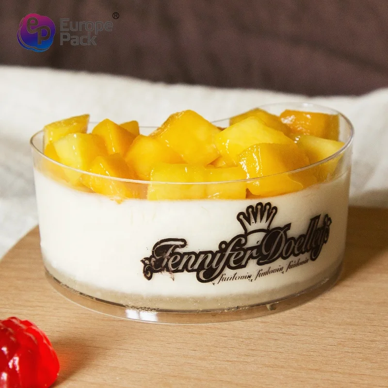 New fashion plastic cute 125ml clear mini cup cake container from guangdong